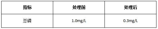 处理前后磷的浓度